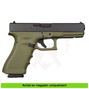 Pistolet Semi-Auto Glock 17 Gen 3 Olive Drab / Tungsten Grey 9Mm Para Armes De Poing À Feu