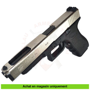 Pistolet Semi - Auto Glock 34 Gen 3 Custom Nickelé Cal. 9Mm Para (Rare!) Armes De Poing À Feu