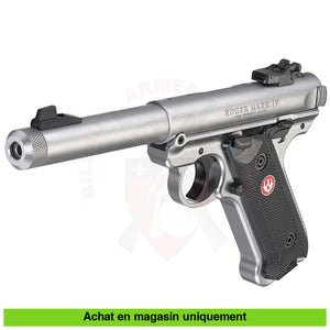 Pistolet Semi-Auto Ruger Mk4 Target Stainless Fileté Cal. 22Lr Armes De Poing À Feu (Pistolets)