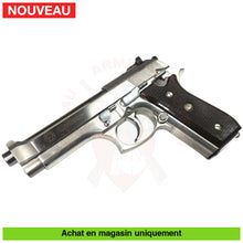 Charger l'image dans la galerie, Pistolet semi-auto Taurus PT92 Stainless cal. 9mm + Holster cuir - Armes de poing à feu (Pistolets)