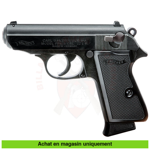 Pistolet Semi-Auto Walther Ppk/S Noir 22Lr Armes De Poing À Feu (Pistolets)