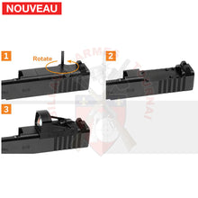 Charger l&#39;image dans la galerie, Plaque De Montage Point Rouge Glock Mos N° 08 Montages Lunettes