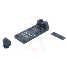 Charger l&#39;image dans la galerie, Plaque de Montage Point Rouge + Hausse et Guidon Co-Witness TR-1 Upgrade Wultron RDO System pour Glock Montages lunettes