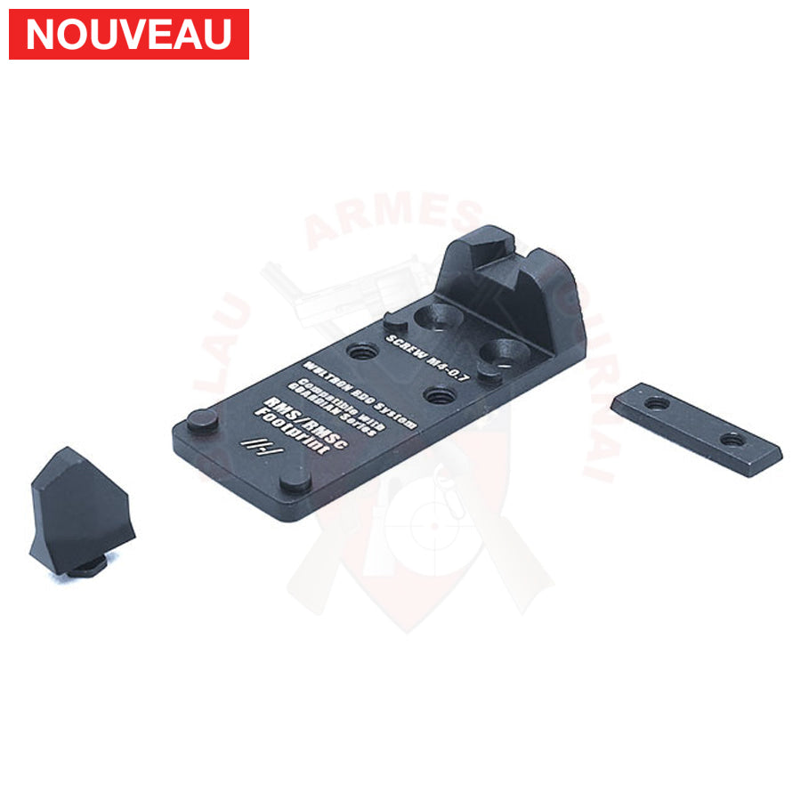 Plaque de Montage Point Rouge + Hausse et Guidon Co-Witness TR-1 Upgrade Wultron RDO System pour Glock Montages lunettes