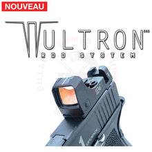 Charger l&#39;image dans la galerie, Plaque de Montage Point Rouge + Hausse et Guidon Co-Witness TR-1 Upgrade Wultron RDO System pour Glock Montages lunettes