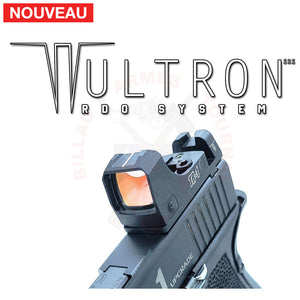 Plaque de Montage Point Rouge + Hausse et Guidon Co-Witness TR-1 Upgrade Wultron RDO System pour Glock Montages lunettes