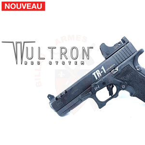 Plaque de Montage Point Rouge + Hausse et Guidon Co-Witness TR-1 Upgrade Wultron RDO System pour Glock Montages lunettes