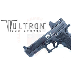 Plaque de Montage Point Rouge + Hausse et Guidon Co-Witness TR-1 Upgrade Wultron RDO System pour Glock Montages lunettes