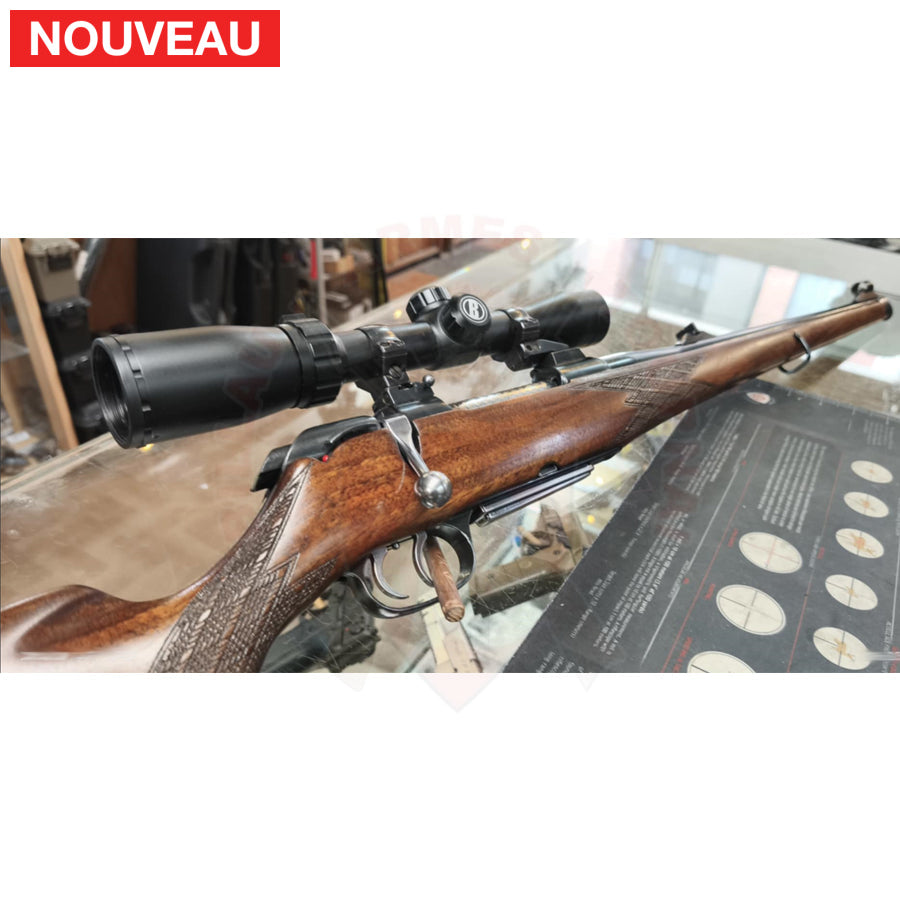 Poncé-Huilé Crosse Krico 7x64 Stutzen + Restauration Métal et Polissage Montage à bois