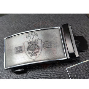 Rectification Gravure Laser Profonde Et Patinage Boucle De Ceinture Luxe Thème Punishers Five