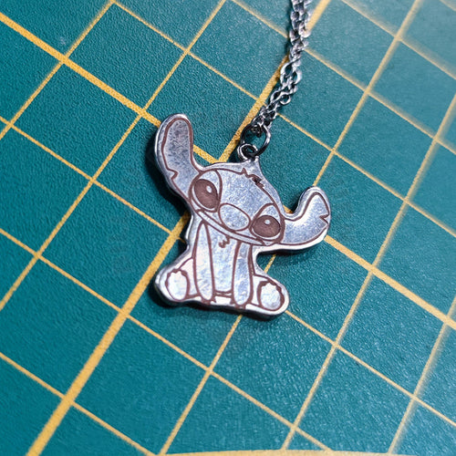 Remplacement Logo Et Gravure Laser Pendentif Thème ’Stitch’ & Découpe