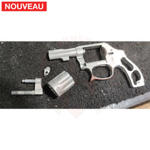 Charger l'image dans la galerie, Restauration Revolver S&amp;W Airlite (Alu) 22lr dont le pontet cassé avait été ’réparé’ par le précédent propriétaire: