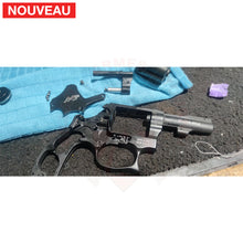 Charger l'image dans la galerie, Restauration Revolver S&amp;W Airlite (Alu) 22lr dont le pontet cassé avait été ’réparé’ par le précédent propriétaire: