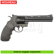 Charger l&#39;image dans la galerie, Revolver GNB KWC Python 6’’ Noir + Speedloader + Douilles répliques de poing airsoft GNB
