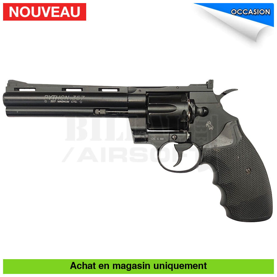 Revolver GNB KWC Python 6’’ Noir + Speedloader + Douilles répliques de poing airsoft GNB
