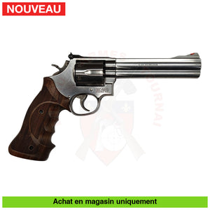 Revolver Smith & Wesson Mod 686 6’’ Cal. 357 Magnum + Poignée Noyer Nill Armes De Poing À Feu