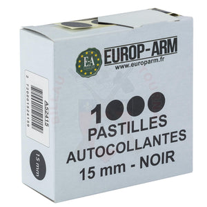 Rouleau De 1000 Pastilles Noires 15Mm Ciblerie