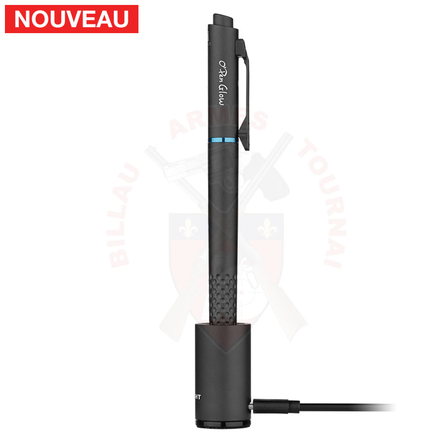 Stylo Tactique Olight O’Pen Glow Noir + Lampe + Laser Vert Stylos Tactiques