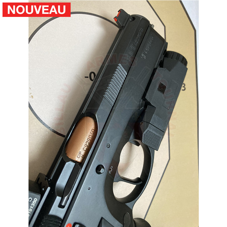 Traitement Cerakote Mélange Maison afin de matcher au coloris Taran Tactical sur canon de CZ 75 SP01 Shadow Custom