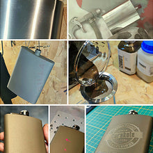 Charger l&#39;image dans la galerie, Traitement Peinture Céramique Cerakote Burnt Bronze + Gravure Laser Légère Sur Flasque À Alcool