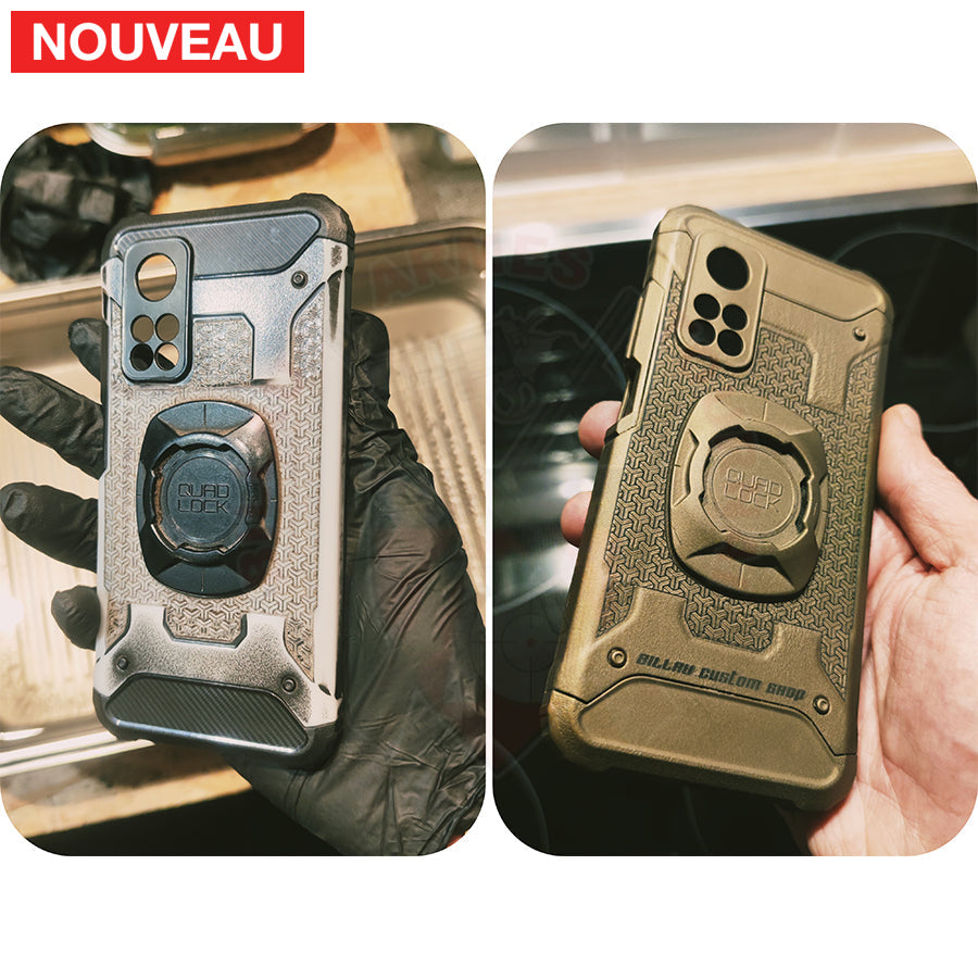 Traitement peinture céramique Cerakote Burnt Bronze + Gravure Laser sur coque de téléphone Peintures