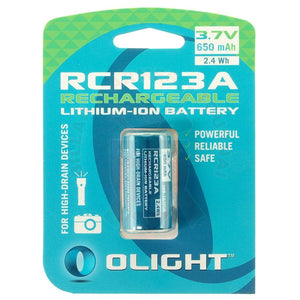 Batterie Olight Rcr123A 650 Mah Rechargeable Piles 9V