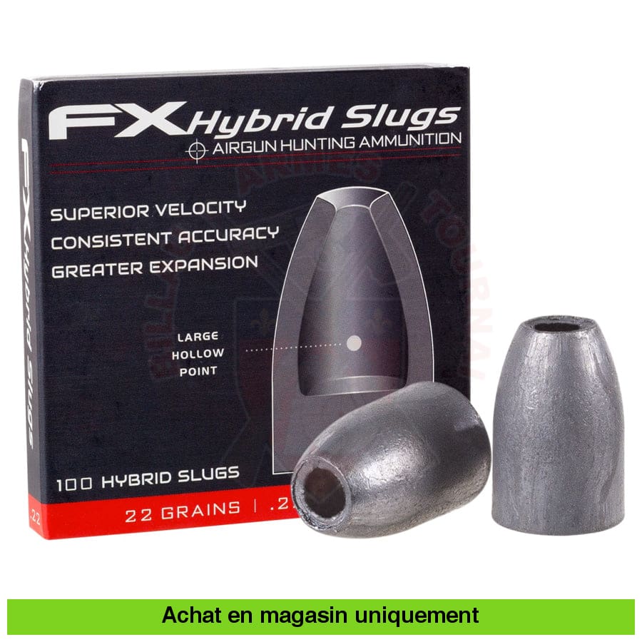 Boite De 100 Plombs Fx Hybrid Slugs 5.5Mm 22Gr Plombs (.22)