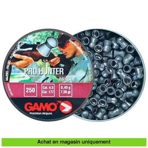 Boite De 500 Plombs Gamo Pro Hunter 4.5Mm 0.49G Plombs (.177)