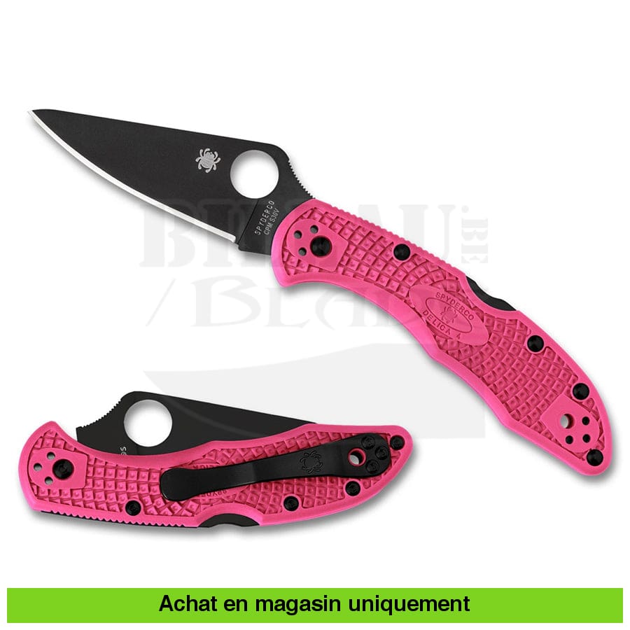 Couteau Pliant Spyderco Delica 4 Lightweight Pink / Black Cpm S30V Pe

# Sp C11Fppns30Vbk Couteaux