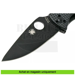 Couteau Pliant Spyderco Tenacious Lightweight Noir Lisse Couteaux Pliants Divers