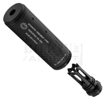 Charger l&#39;image dans la galerie, Faux Silencieux Airsoft Court Bo Qd Type Mk16 + Cache-Flamme Noir