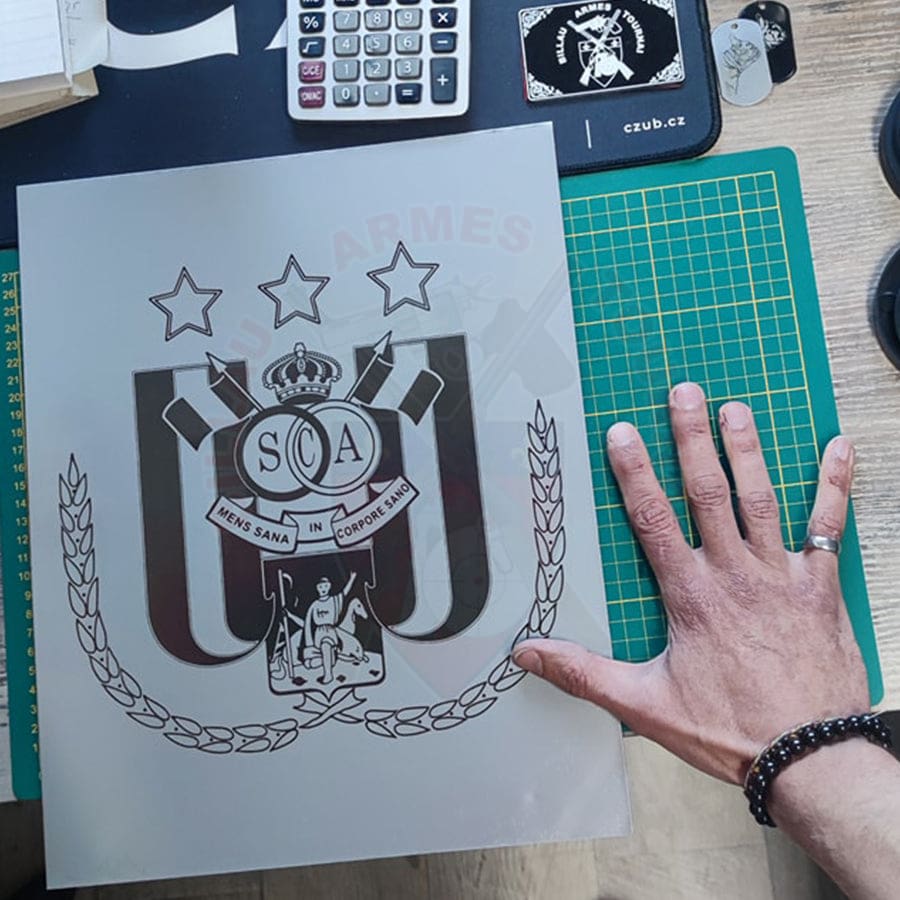 Gravure Laser Plaque Inox Logo Rsca (40Cm) & Découpe