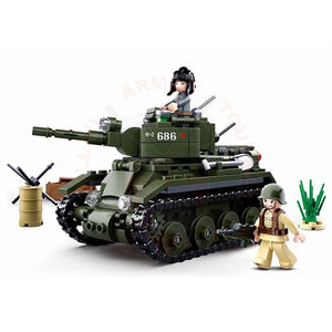 Kit Complet Sluban Ww2 Tank Cavalerie Jouets