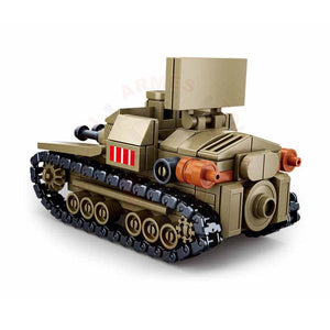 Kit Complet Sluban Ww2 Tank Italien Petit Jouets