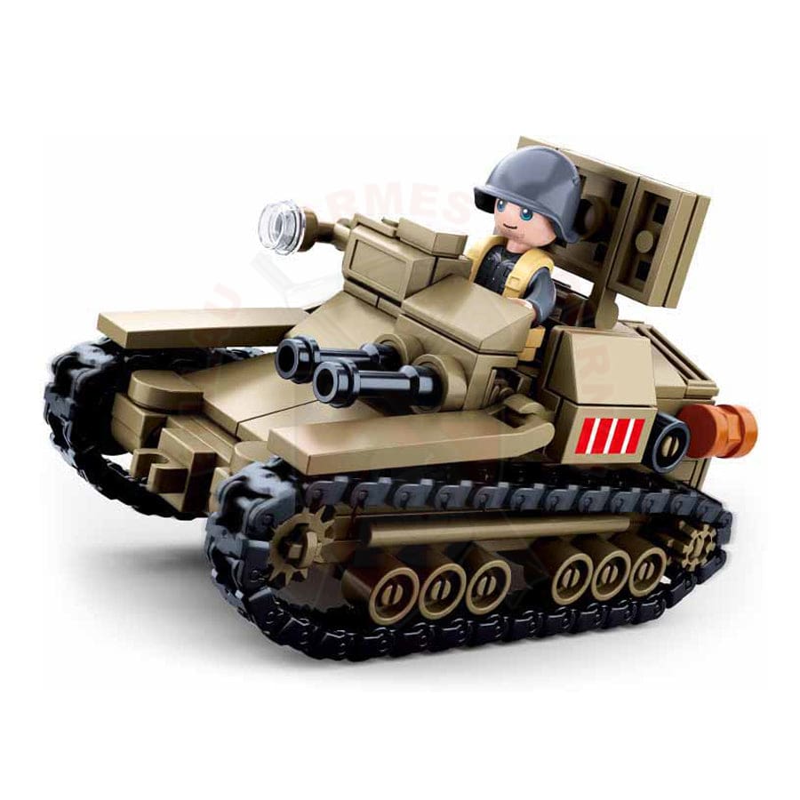 Kit Complet Sluban Ww2 Tank Italien Petit Jouets