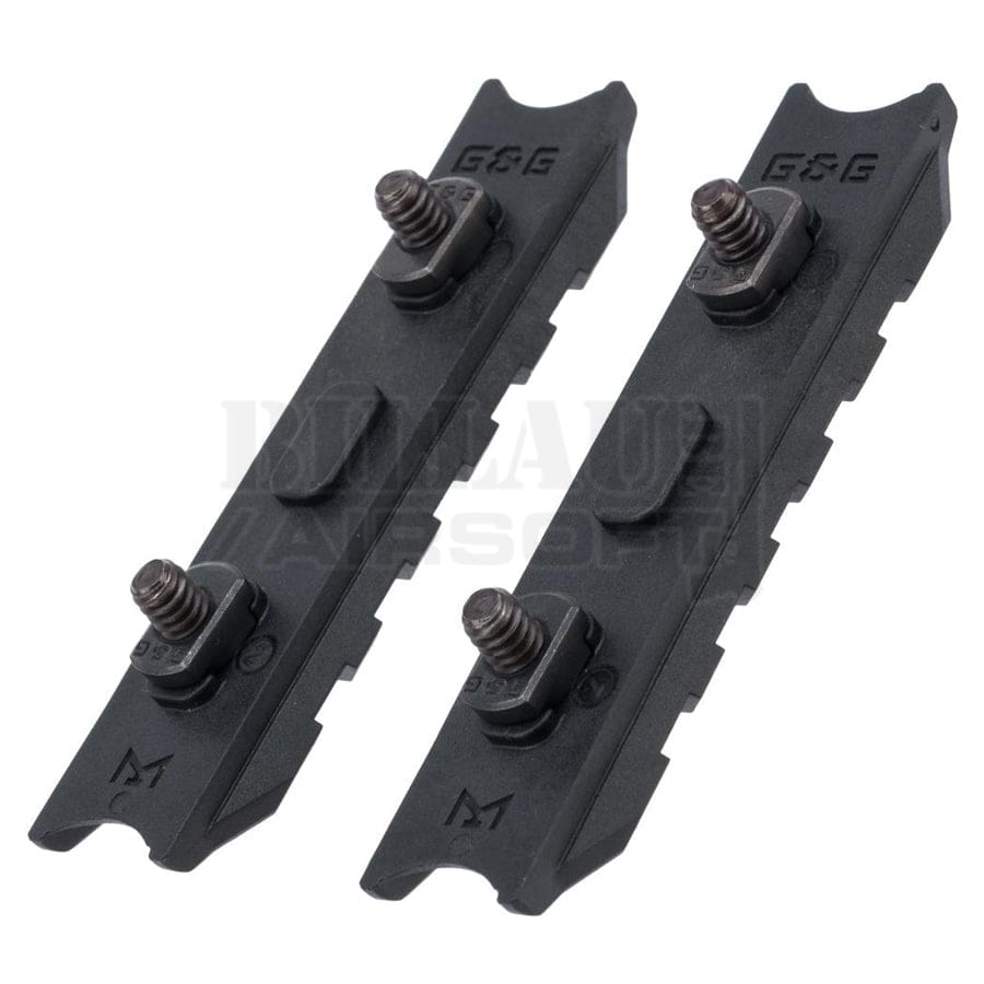 Kit De 2 Rails Aluminium M-Lok 5 Slots Couleur TAN - Neuf, Pour Airsoft Ou Custom