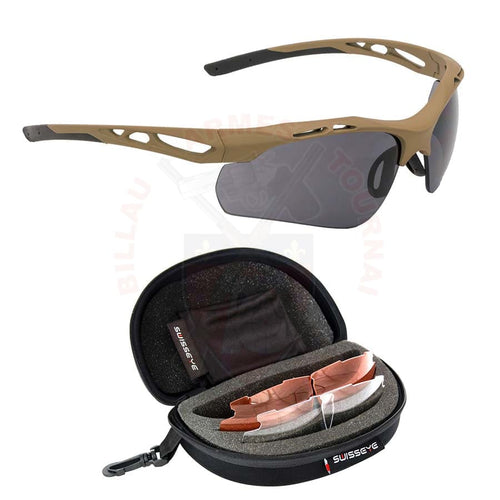 Kit Lunettes De Protection Swiss Eye Attack Coyote Protections Oculaires
