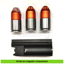 Charger l&#39;image dans la galerie, Lance-Grenade Airsoft Madbull Short 40Mm + 3 Grenades King Arms Répliques De Lance-Grenades