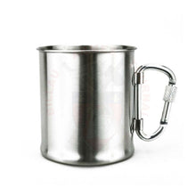 Charger l&#39;image dans la galerie, Mug (Tasse) Incassable 300Ml Acier Stainless + Mousqueton Tasses