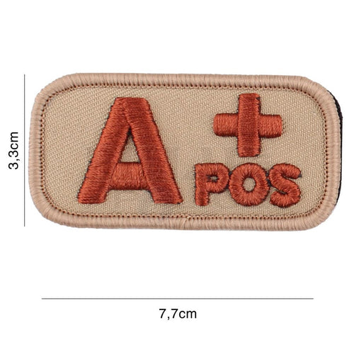 Patch Brodé Bloodtype A Pos Coyote Patchs Brodés