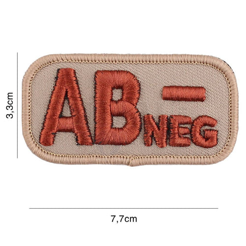 Patch Brodé Bloodtype Ab Neg Coyote Patchs Brodés