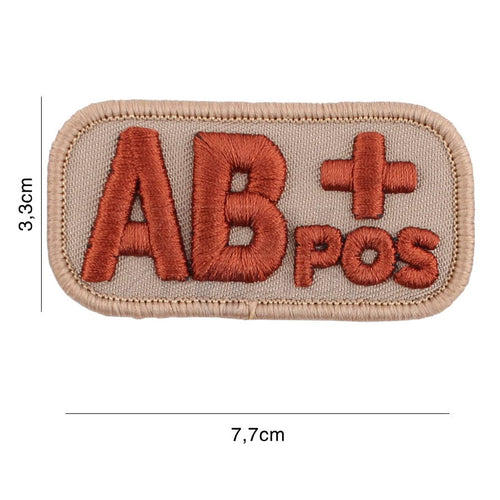 Patch Brodé Bloodtype Ab Pos Coyote Patchs Brodés