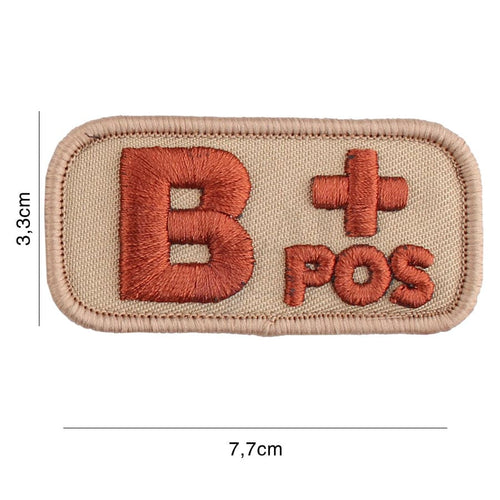 Patch Brodé Bloodtype B Pos Coyote Patchs Brodés