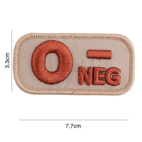 Patch Brodé Bloodtype O Neg Coyote Patchs Brodés
