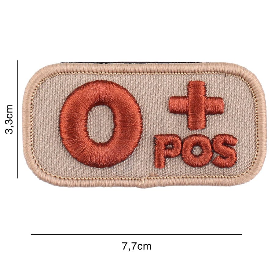 Patch Brodé Bloodtype O Pos Coyote Patchs Brodés