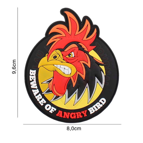 Patch Pvc 3D Beware Of Angry Bird Patchs