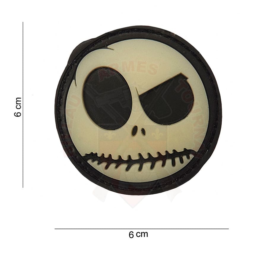 Patch Pvc 3D Big Nightmare Smiley Ghost Phosphorescent Patchs
