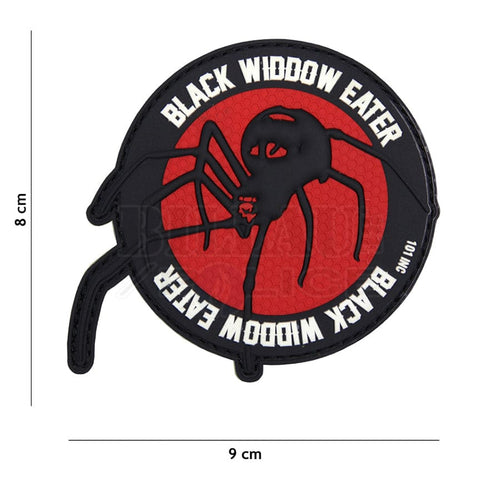 Patch Pvc 3D Black Widdow Eater Rouge & Noir Patchs