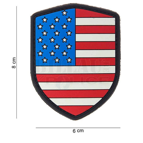 Patch Pvc 3D Blason Drapeau Usa Full Color Patchs