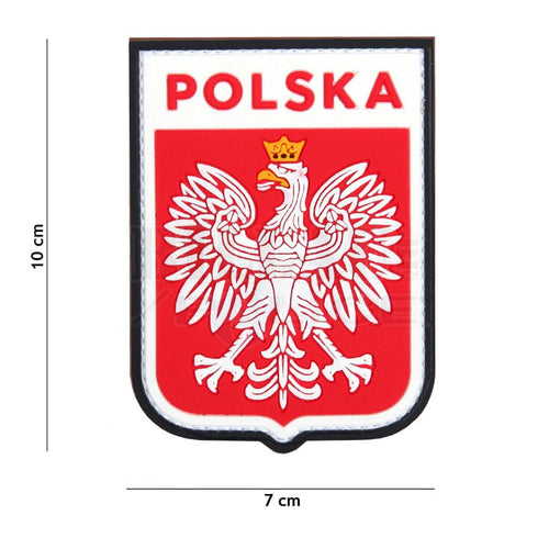 Patch Pvc 3D Blason Pologne Full Color Patchs